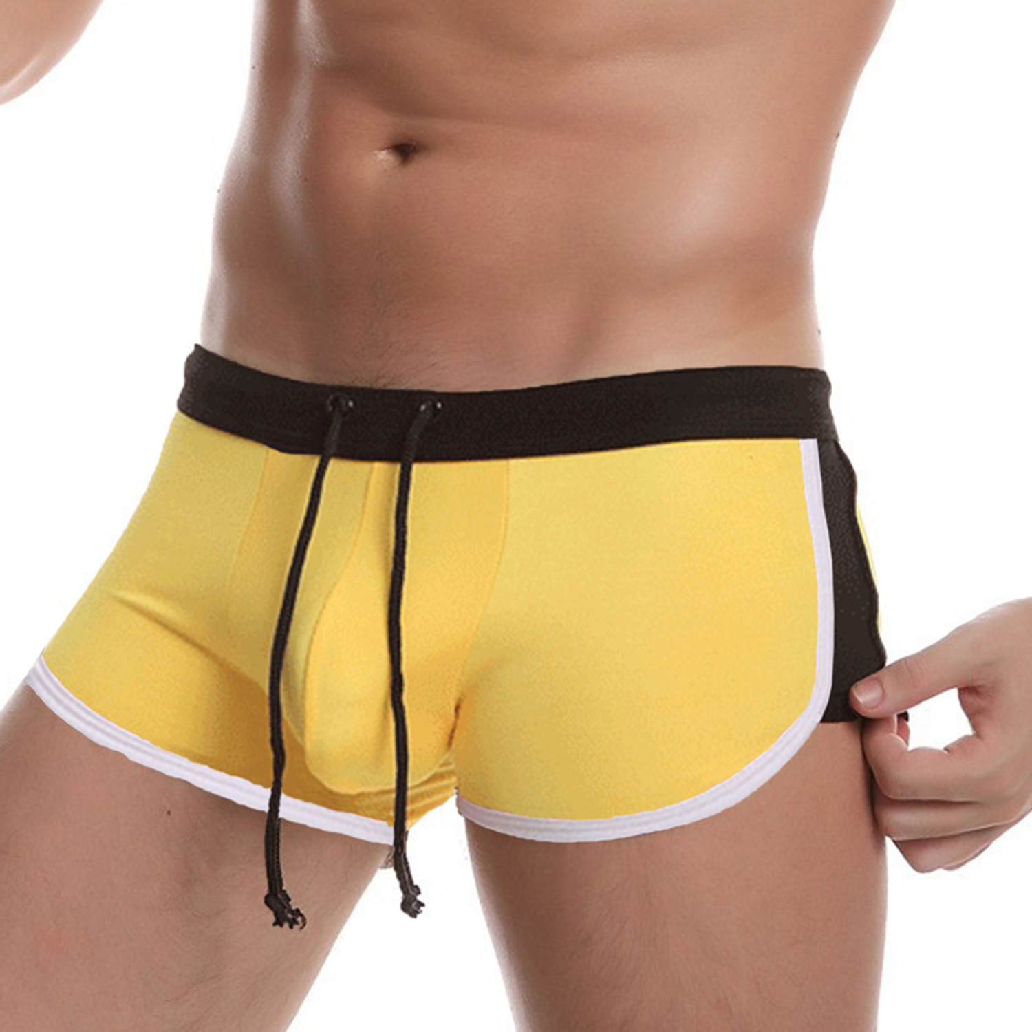 Swim Trunk Quick Dry - سروال سباحة رجالي برباط، شورت سباحة