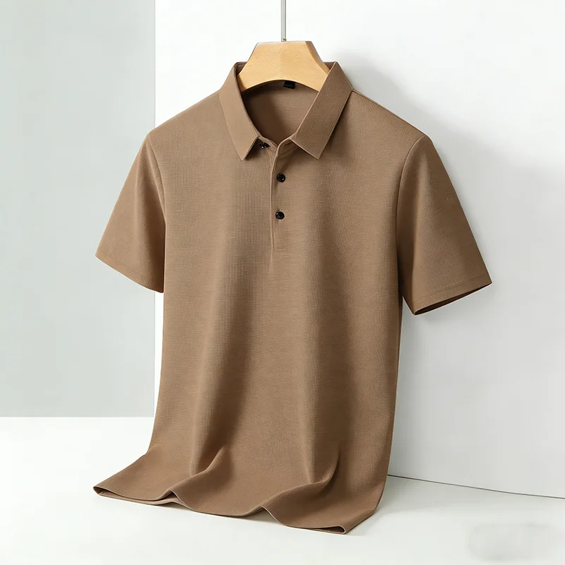 Polo Shirt Pique - الرجال الكلاسيكية طوق قصيرة الأكمام قميص