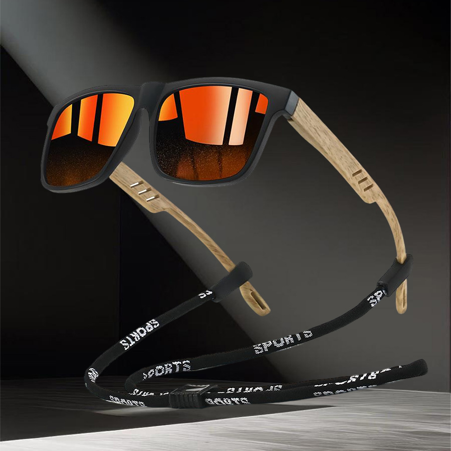 Sunglass Retainer Cord - نظارات شمسية مربعة أنيقة مع سلسلة