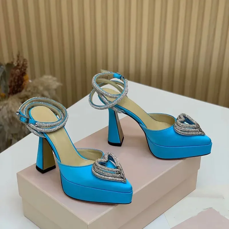 Casual Sandal Leather - منصة كريستال الحب الديكور الصنادل مثير