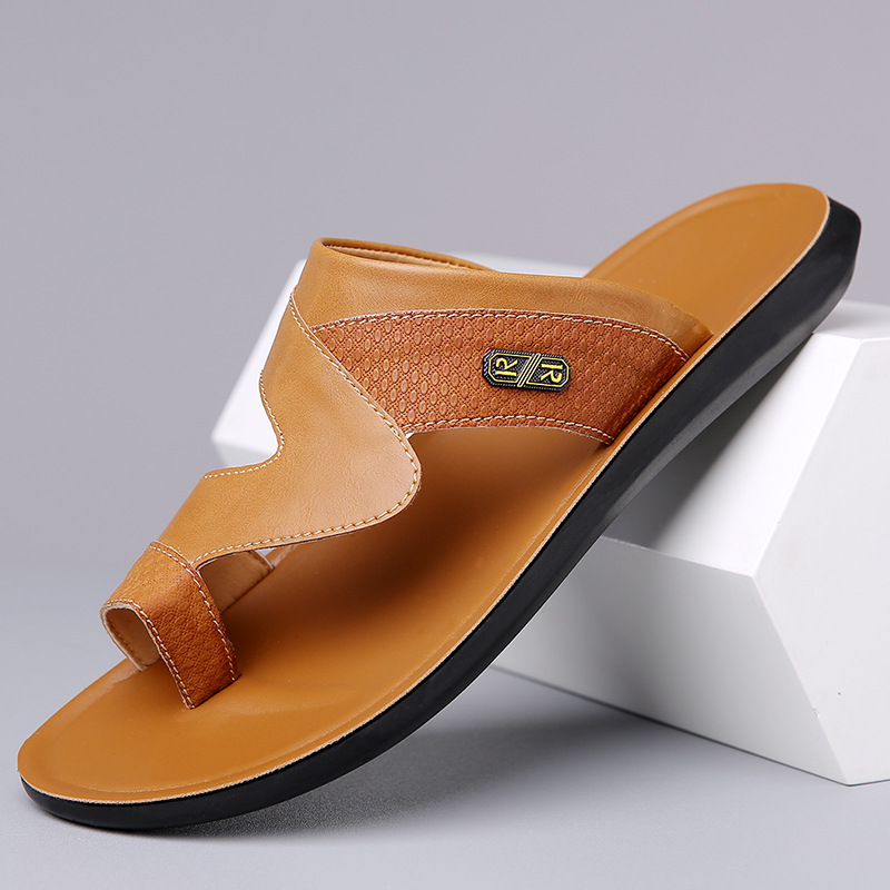 صنادل رجالية جلدية جديدة 2026  - مراجعة Flip Flop Leather Men وسعره