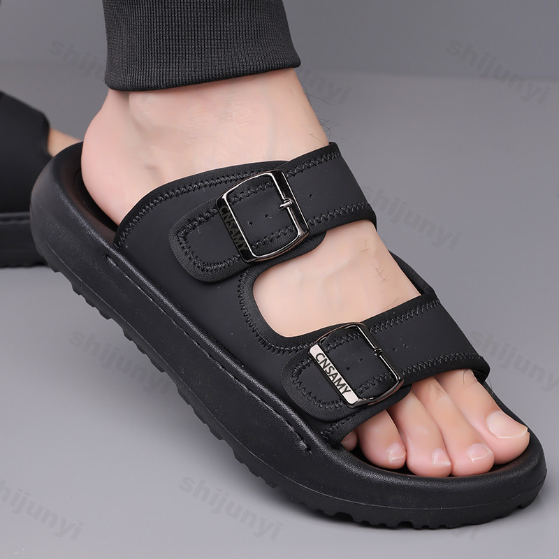 شبشب رجالي 2025 الصيف تنفس في  - مراجعة Flip Flop Leather Men وسعره