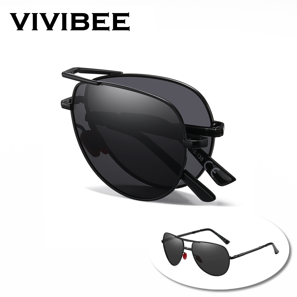 VIVIBEE المعادن الطيار الأسود  - مراجعة Sunglasses Aviator Polarized وسعره