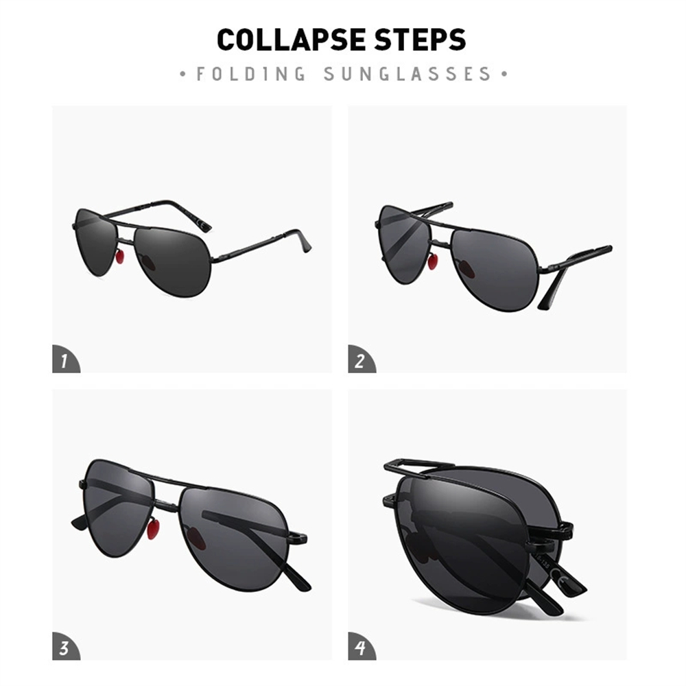 VIVIBEE المعادن الطيار الأسود  - مراجعة Sunglasses Aviator Polarized وسعره