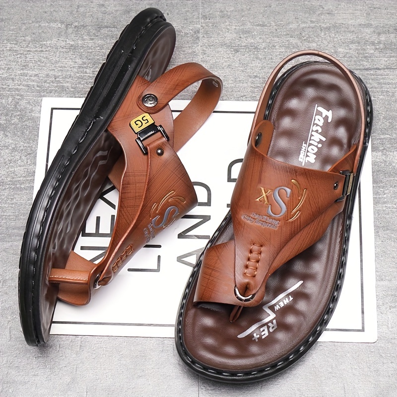 صنادل جلدية للرجال، أحذية شاطئ - مراجعة Flip Flop Leather Men وسعره