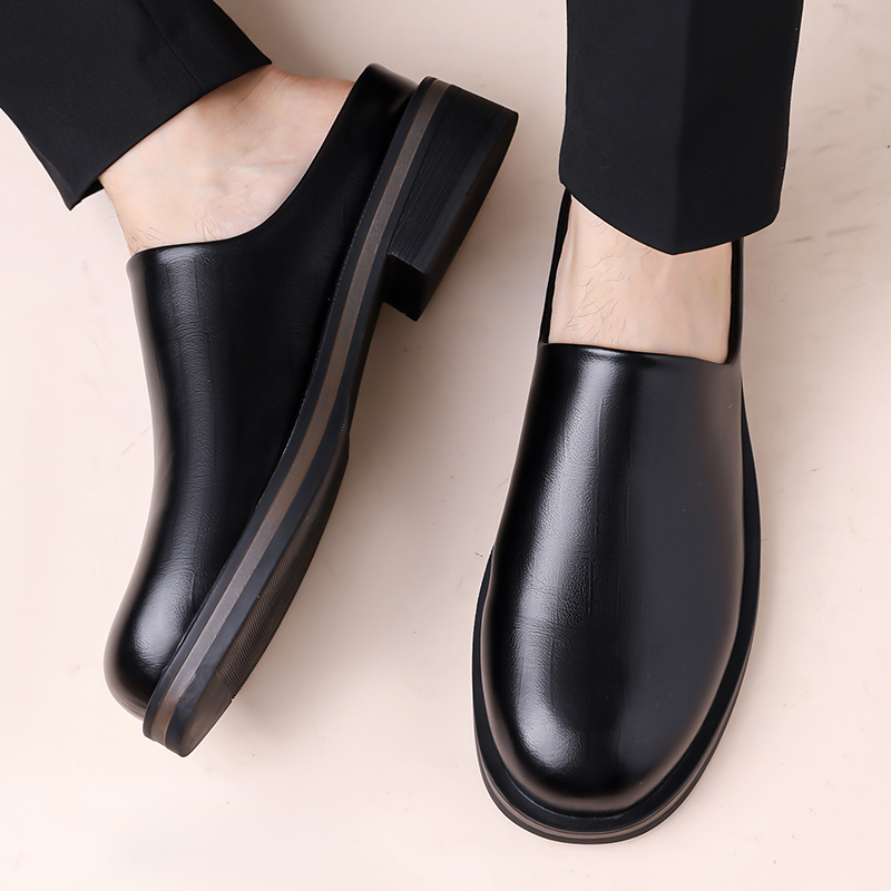 أحذية رجالية نصفية بدون كعب، أ - مراجعة Flip Flop Leather Men وسعره