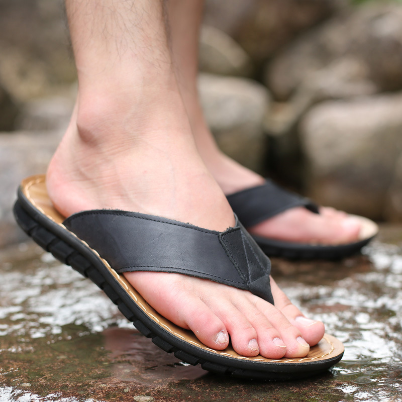 روما ريترو شبشب رجالي بلون كلي - مراجعة Flip Flop Leather Men وسعره