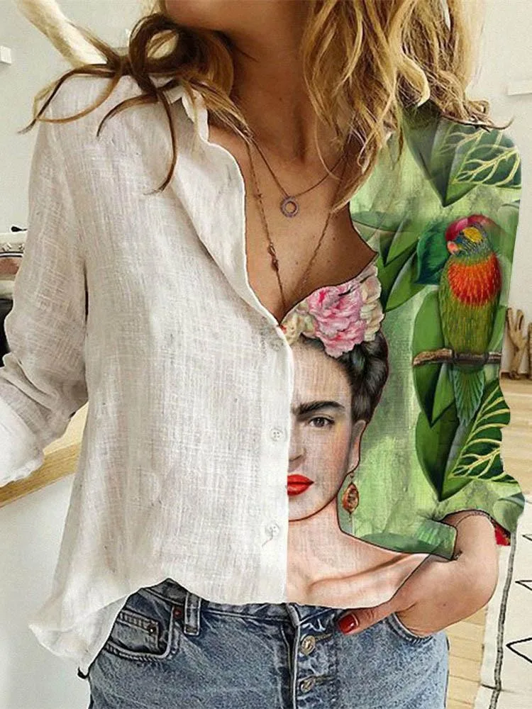 المرأة الربيع والخريف طويلة ال - مراجعة Shirt Camp Collar وسعره
