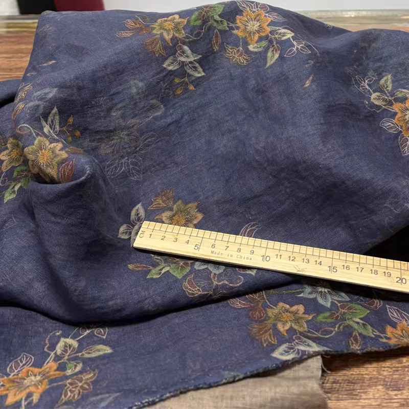 1 ياردة من قماش الكتان النقي ع - مراجعة Linen Shirt Breathable وسعره