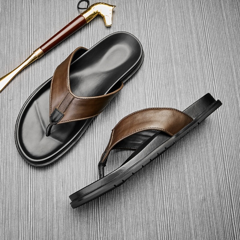 صندل رجالي جديد لصيف 2026 من ا - مراجعة Flip Flop Leather Men وسعره