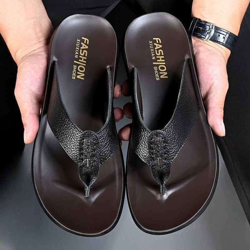شباشب رجالية رائجة البيع عالية - مراجعة Flip Flop Leather Men وسعره