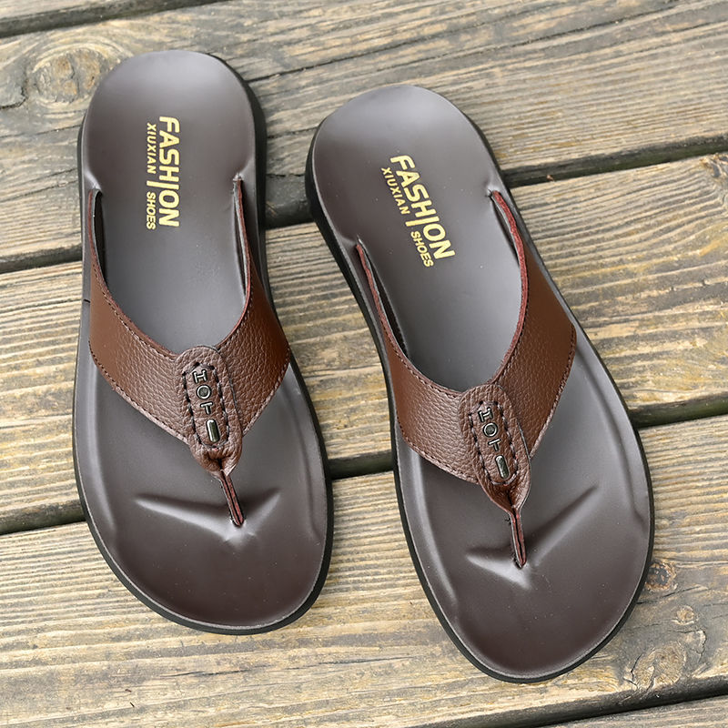 شباشب رجالية رائجة البيع عالية - مراجعة Flip Flop Leather Men وسعره
